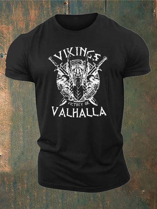 Men's Viking Style Valhalla Printed T-Shirt