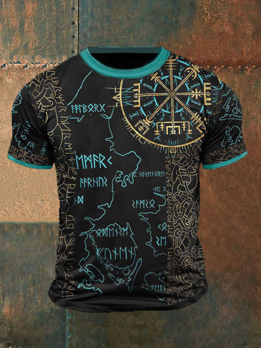 Men's Viking Inspired Print Short Sleeve T-Shirt