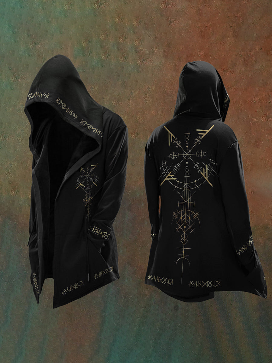 Men's Viking style thin hooded cardigan