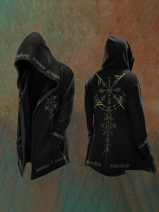 Men's Viking style thin hooded cardigan