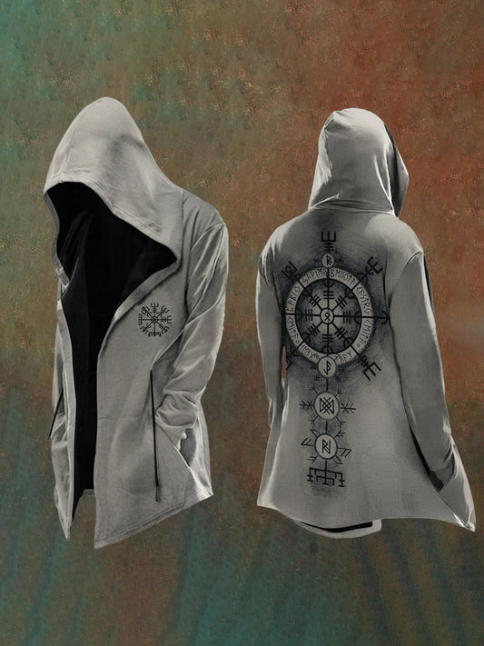 Men's Viking style thin hooded cardigan