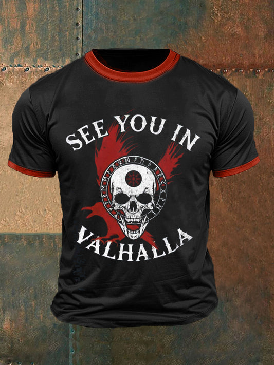 Men's Viking Inspired Print Short Sleeve T-Shirt