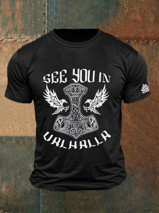 Men's Viking Inspired Print Short Sleeve T-Shirt