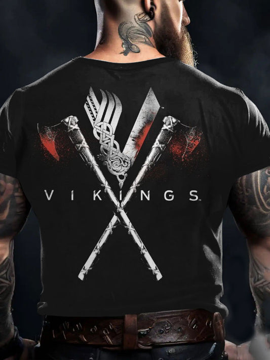 Men's Viking Style Printed T-shirt