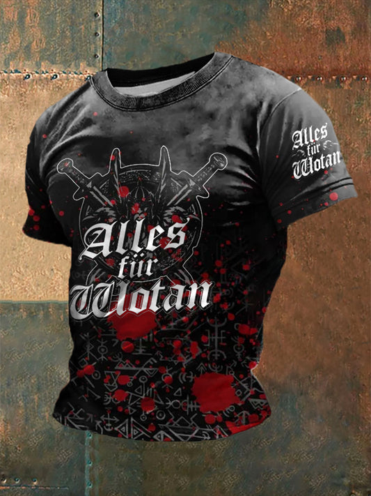 Men's Viking Printed Short Sleeve T-Shirt
