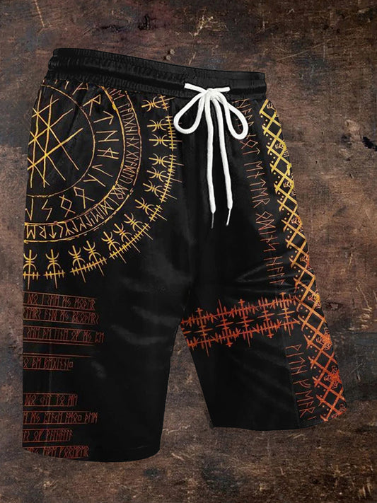 Men's Viking Print Shorts