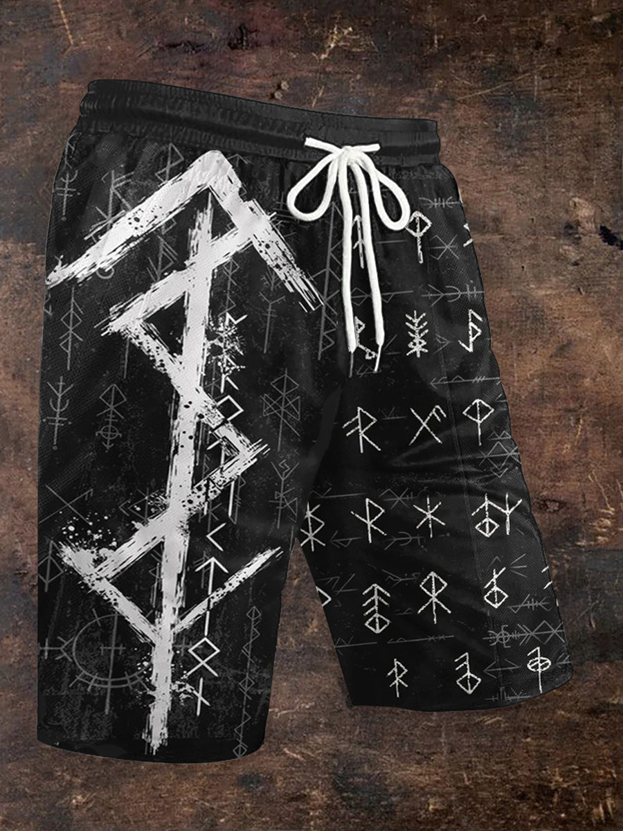 Men's Viking Print Shorts