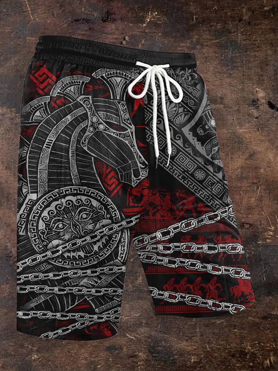 Men's Viking Print Shorts