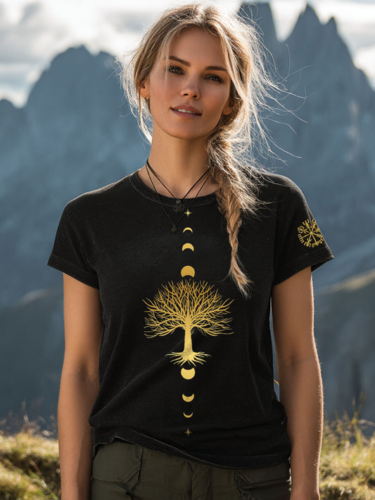 Women's The Tree of Life Print Vintage T-Shirt