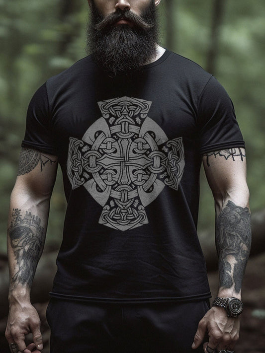 Men's imitation cotton short-sleeved T-shirt