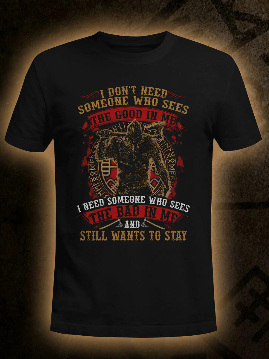 Men's The Bad In Me Viking Short-sleeved T-shirt