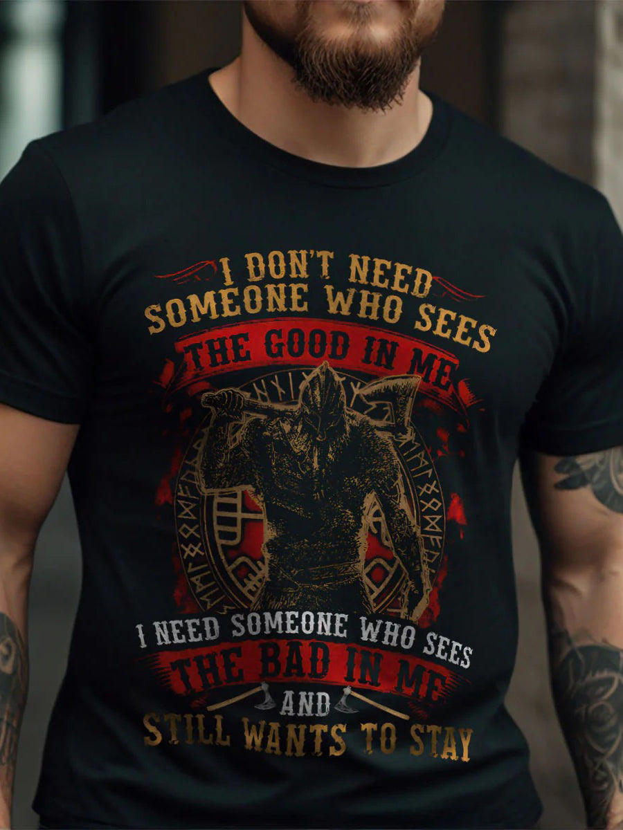 Men's The Bad In Me Viking Short-sleeved T-shirt
