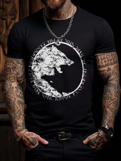 Men's Wolf Viking Short-sleeved T-shirt