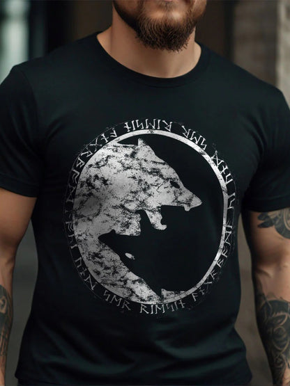 Men's Wolf Viking Short-sleeved T-shirt