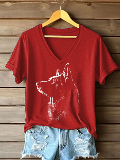 Women's Shepherd Print Casual T-Shirt