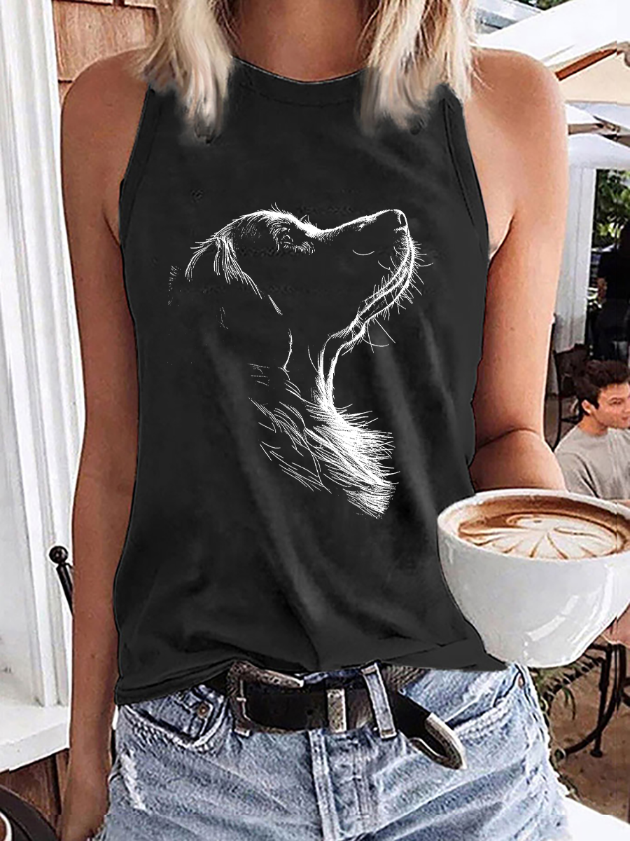 Women's Golden Retriever Printed Casual Vest