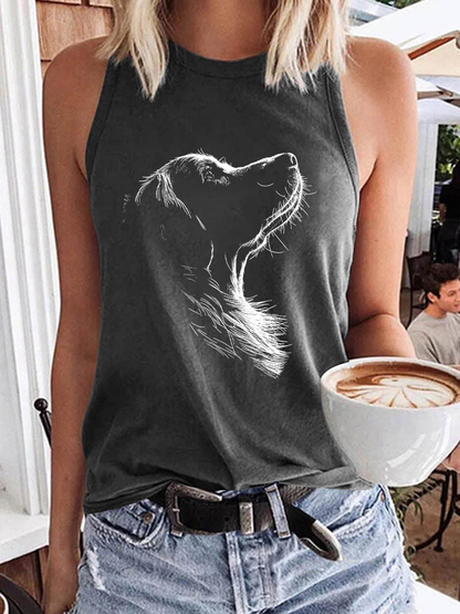Women's Golden Retriever Printed Casual Vest