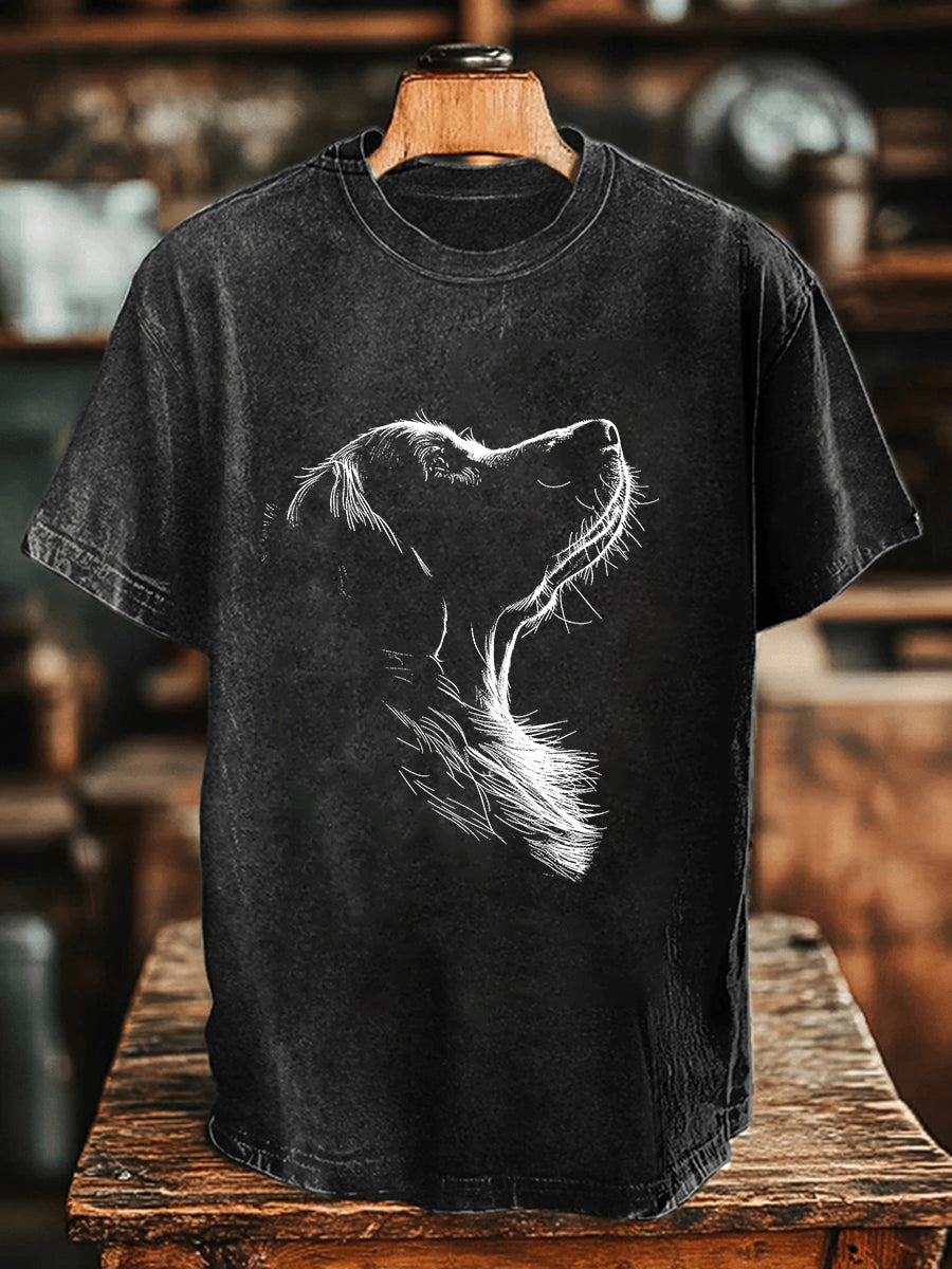 Men's Golden Retriever Printed Casual T-shirt