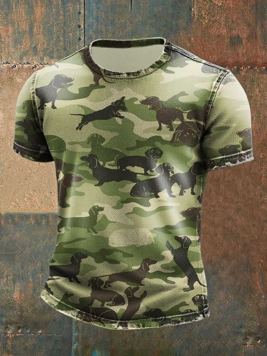 Men's Camouflage Dog T-shirt