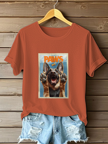 Women's Shepherd Print Casual T-Shirt