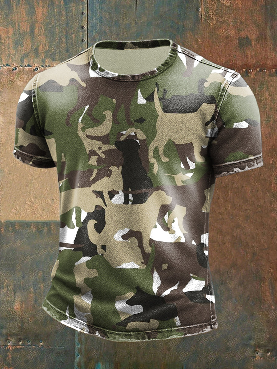 Men's Camouflage Dog T-shirt