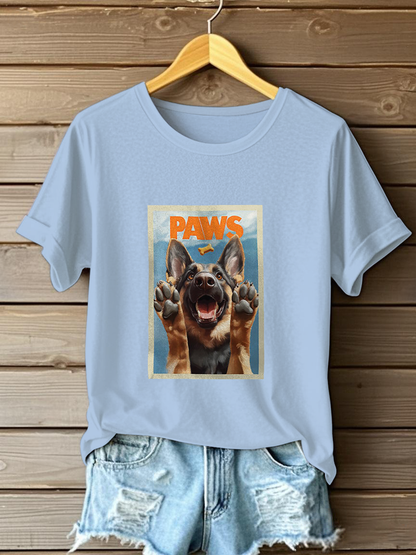 Women's Shepherd Print Casual T-Shirt