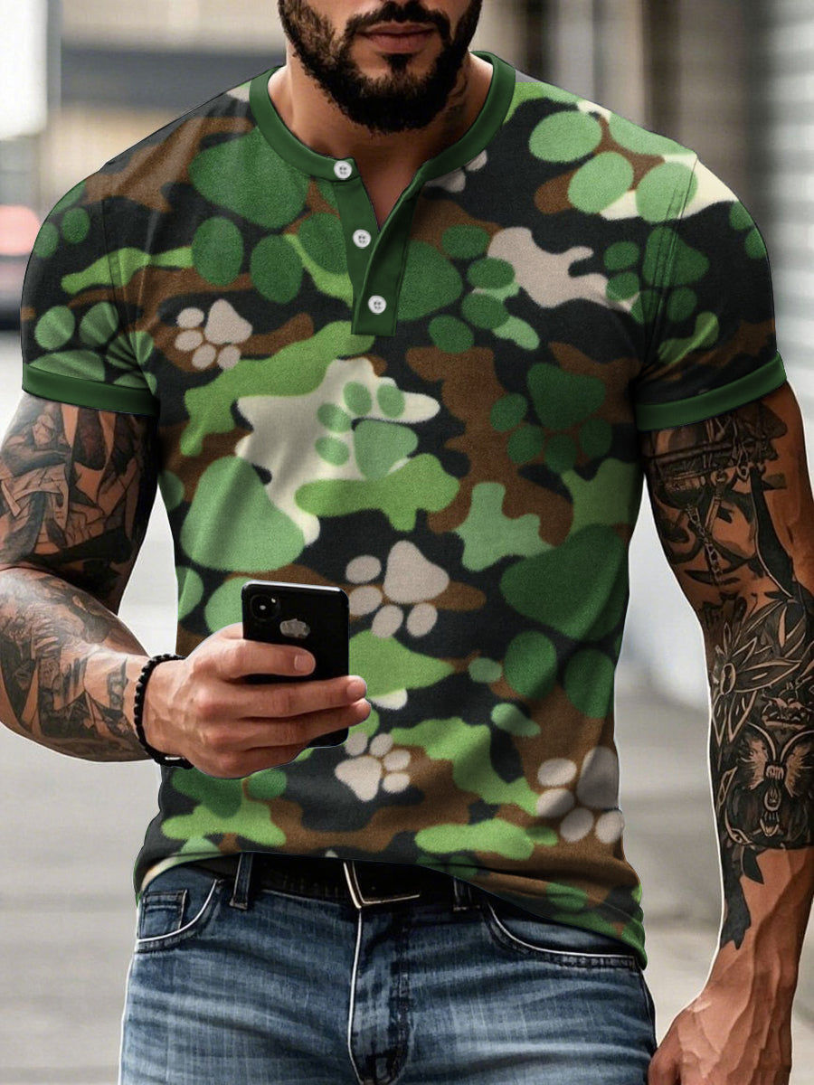Men's Camouflage Dog T-shirt