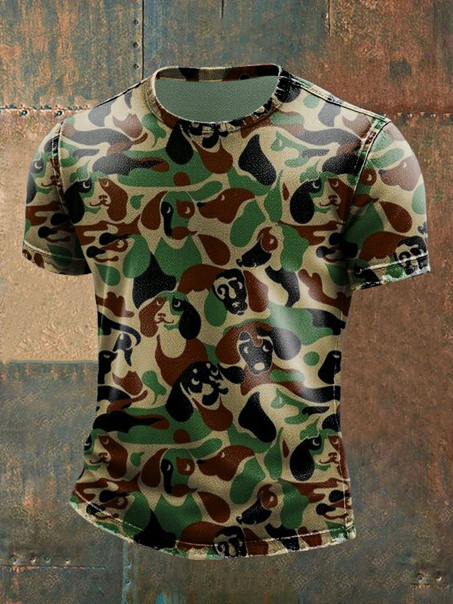 Men's Camouflage Dog T-shirt