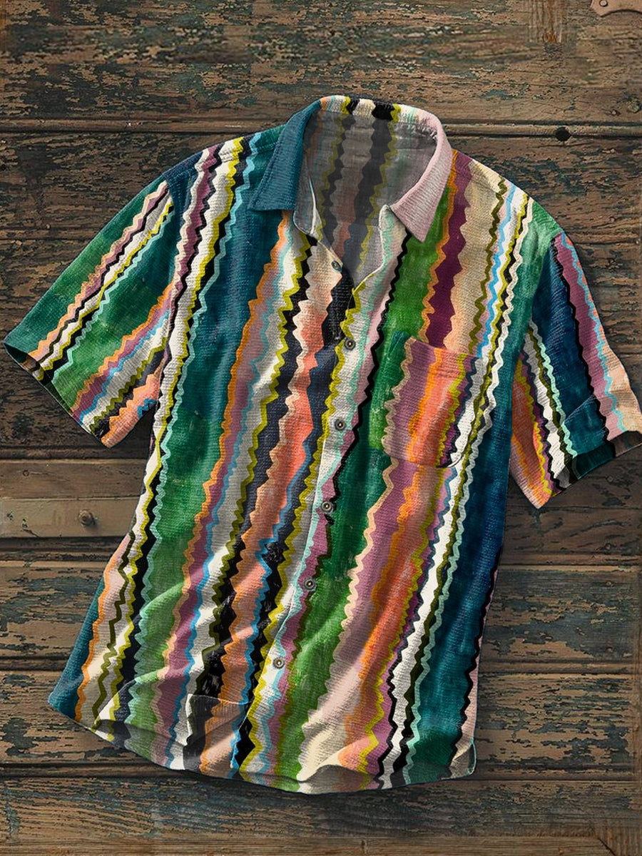 Men's Western Graphic Short Sleeve Shirt