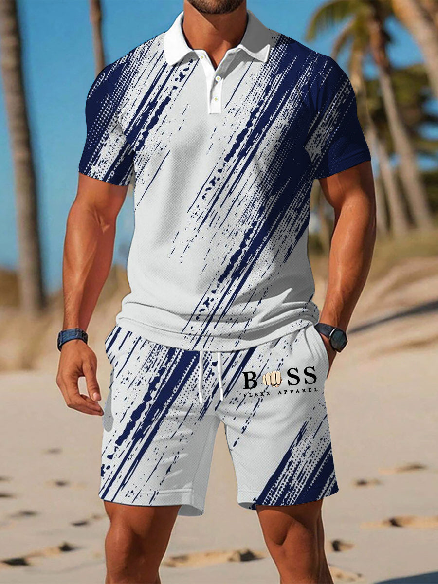 Men's Casual Business Short Sleeve Shirt Suit