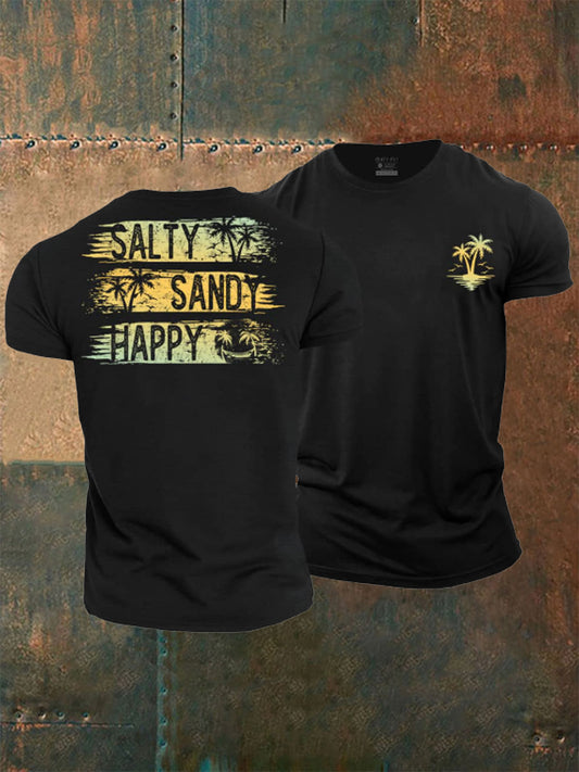 Men's Salty Happy Cotton T-Shirt