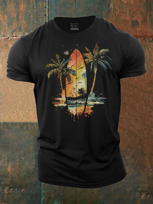 Men's Surf And Sea Cotton T-Shirt