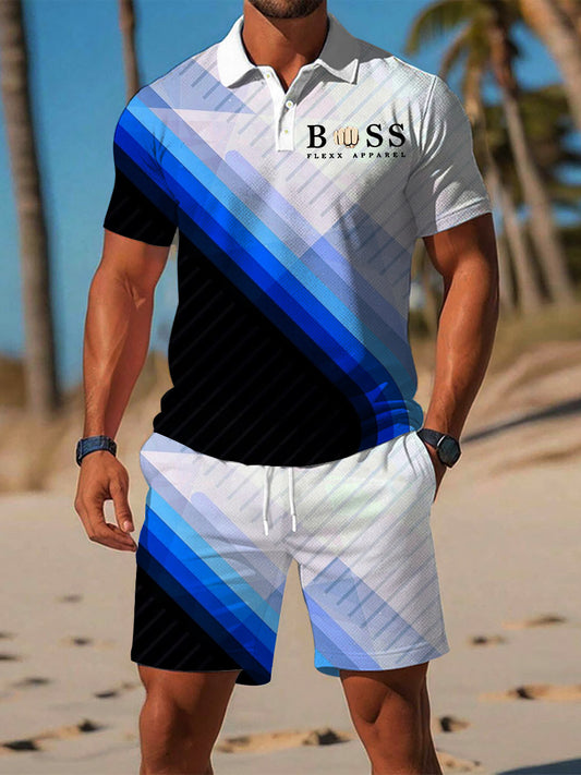 Men's Casual Business Short Sleeve Shirt Suit