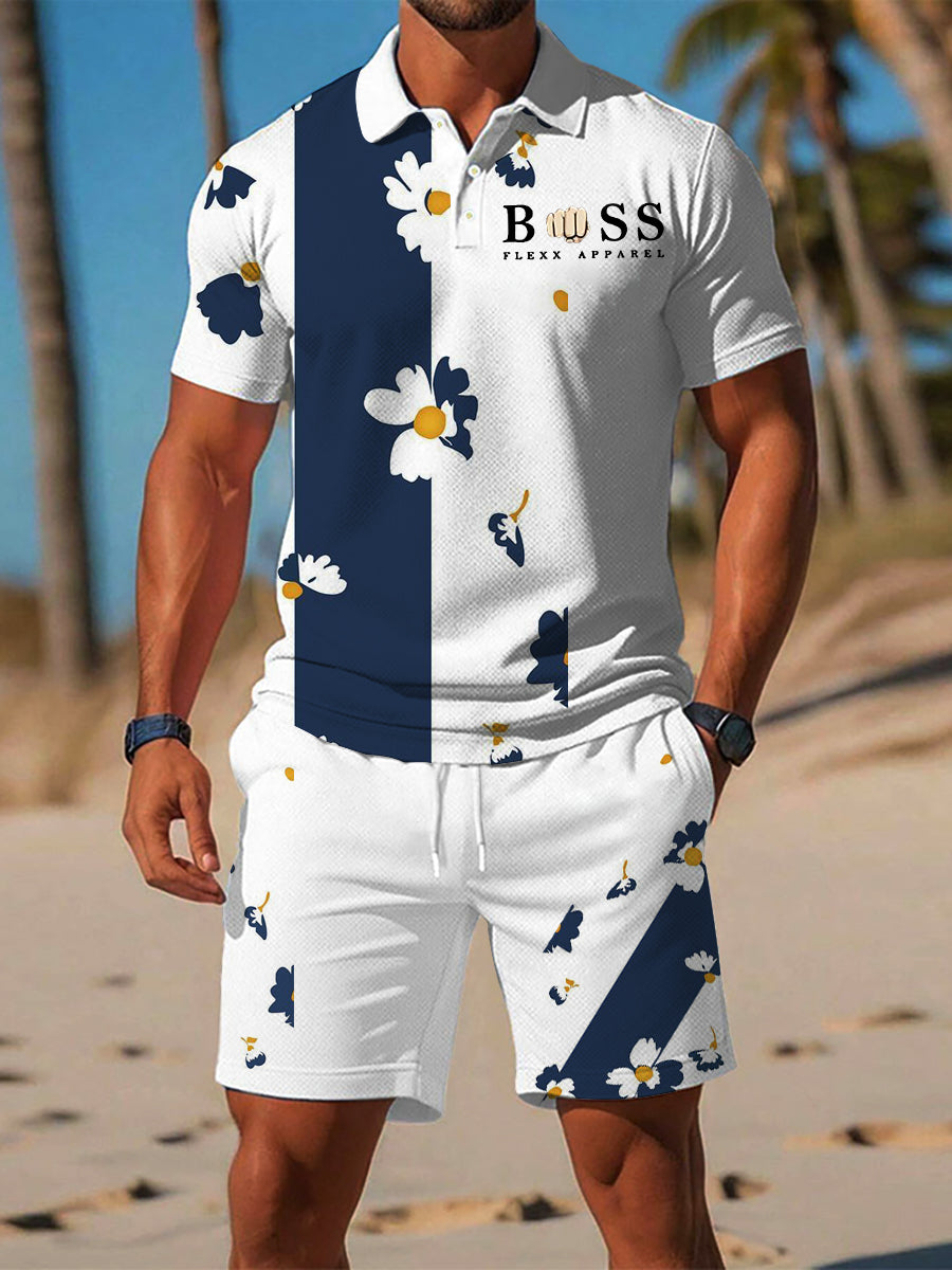 Men's Casual Business Short Sleeve Shirt Suit