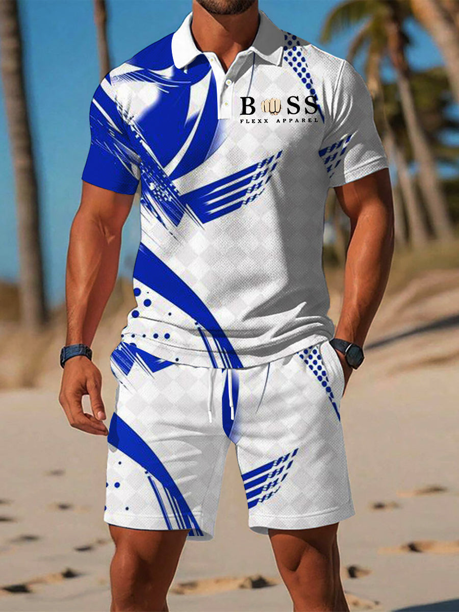 Men's Casual Business Short Sleeve Shirt Suit