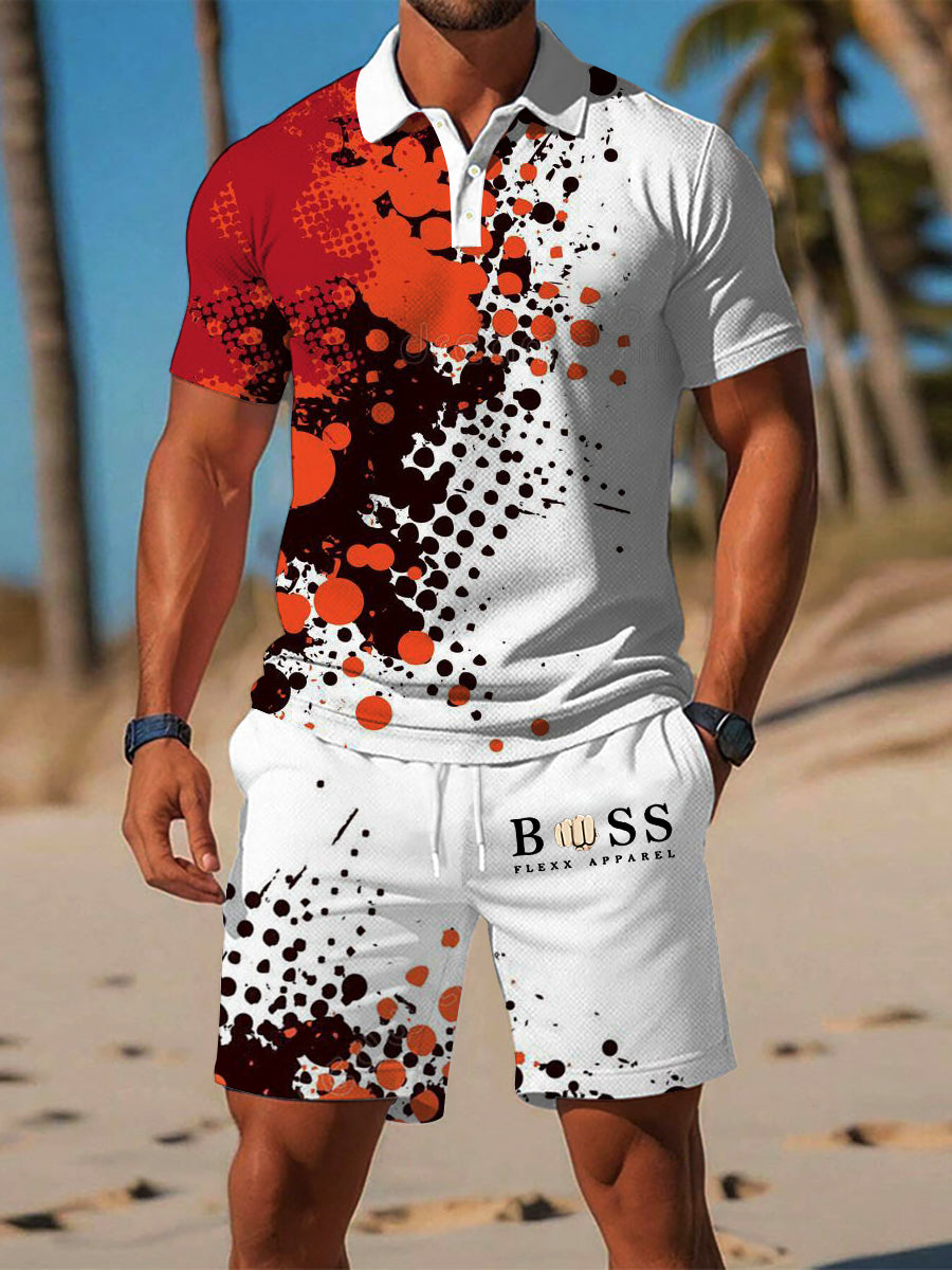 Men's Casual Business Short Sleeve Shirt Suit