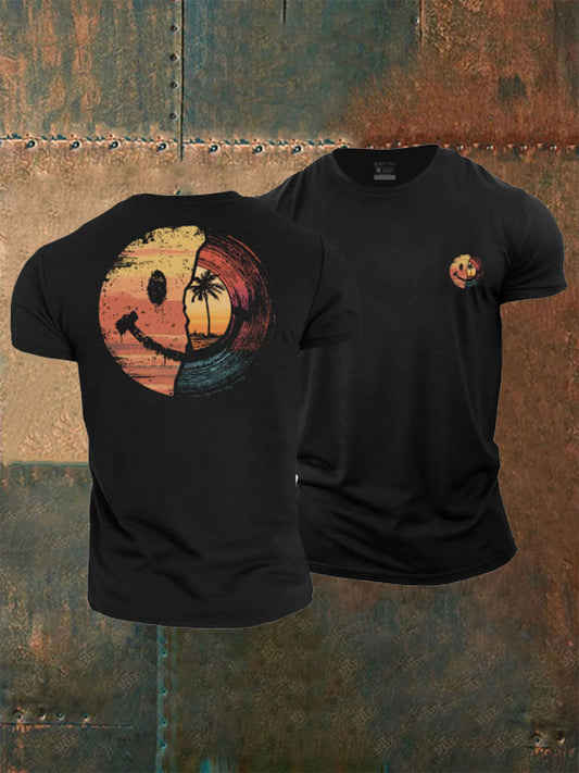 Men's Smiley Sea Records Cotton T-Shirt