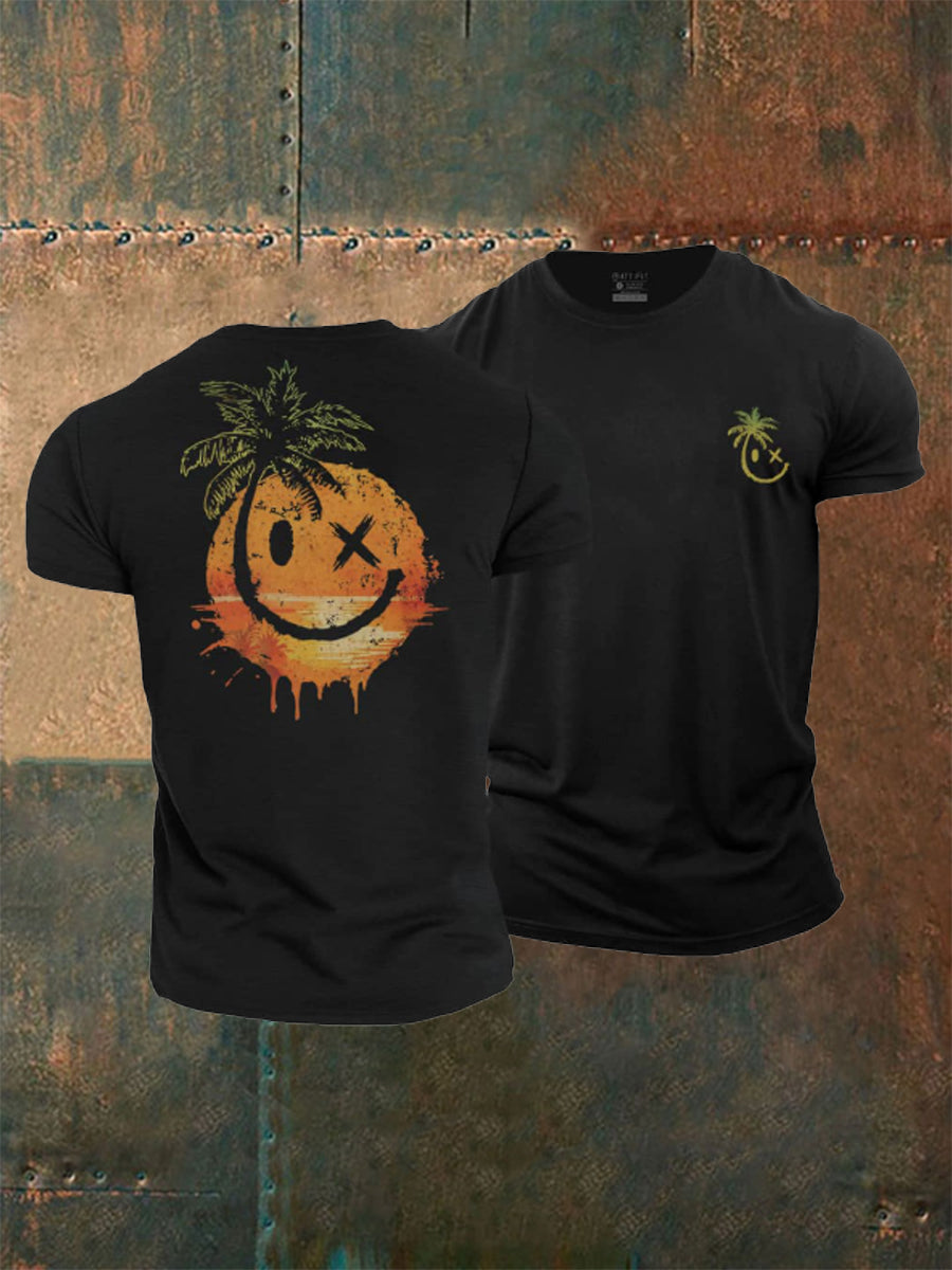 Men's Smiley Sea Cotton T-Shirt