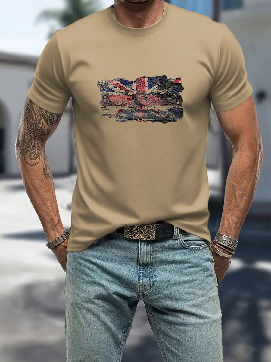 Men's British Flag Printed Casual T-Shirt