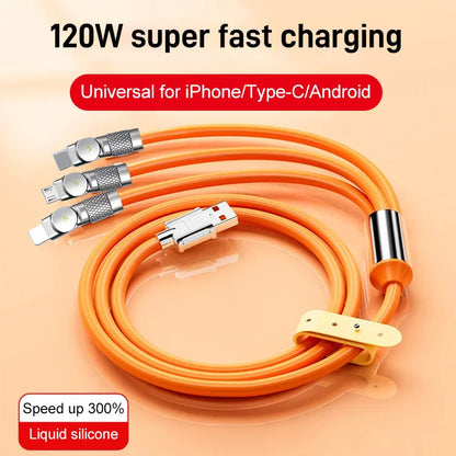 3-in-1 Rotatable Charging Cable