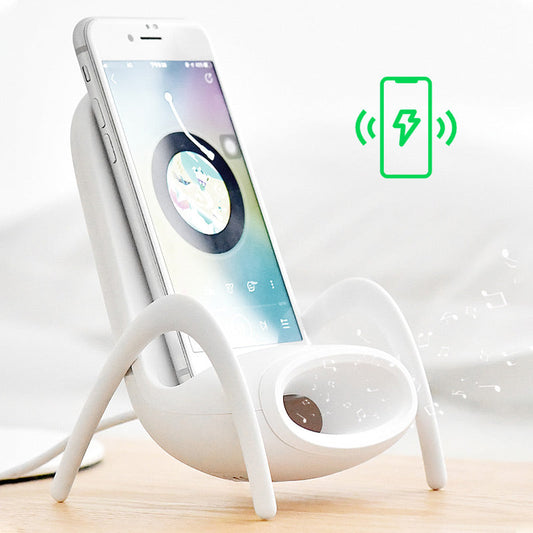 Portable Creative Mini Wireless Charger with Loudspeaker