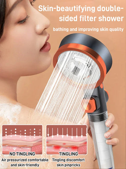 【Star-rated Hotel Version】Skin Care Double-sided Boosting Filter Shower Head
