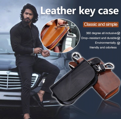 leather car key cover