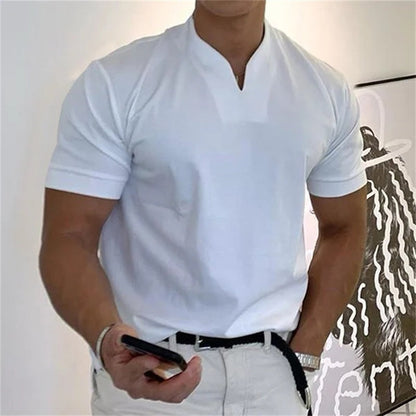 Men's Gentlemans Business Short Sleeve Fitness T-shirt