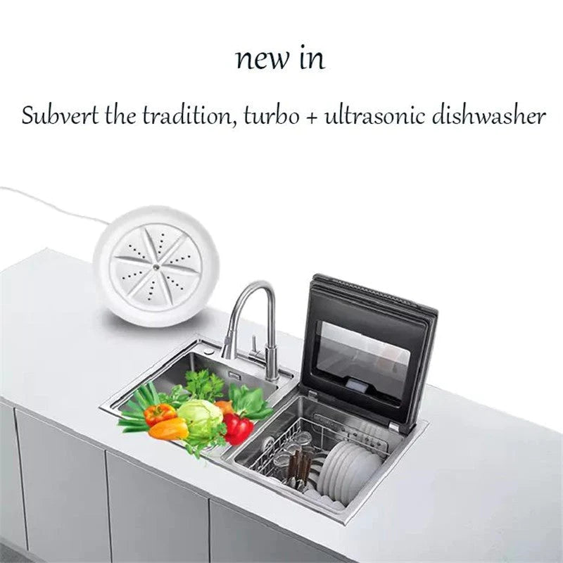 Portable ultrasonic washing machines（Suitable for bowls, clothes, glasses, fruits, vegetables and tea sets）-1