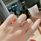 3-Carat Sterling Silver Waterdrop Moissanite Ring