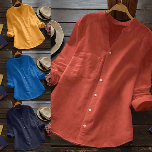Japanese Style Handmade Linen Cotton Casual Loose Shirt（Buy 2 Automatic 10% Off & Free Shipping）