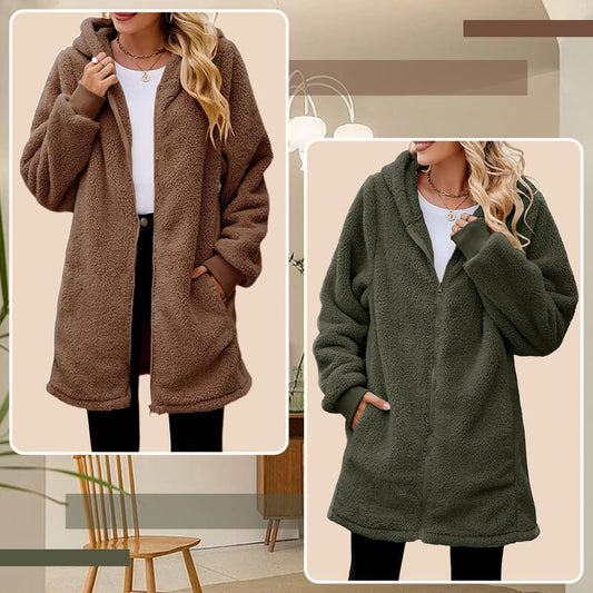 Thoughtful gift! 🎁Women's Winter Loose Plush Long Sleeve Hooded 🔥free shipping🔥