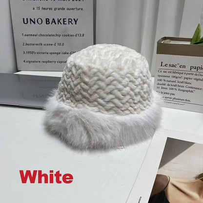 Warm Gift - Women's Warm Fashion Synthetic Rabbit Fur Fisherman Hat