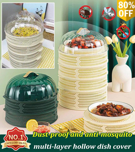 🔥New Year Sale🔥Dust-proof and Anti-mosquito Multi-layer Hollow Dish Cover